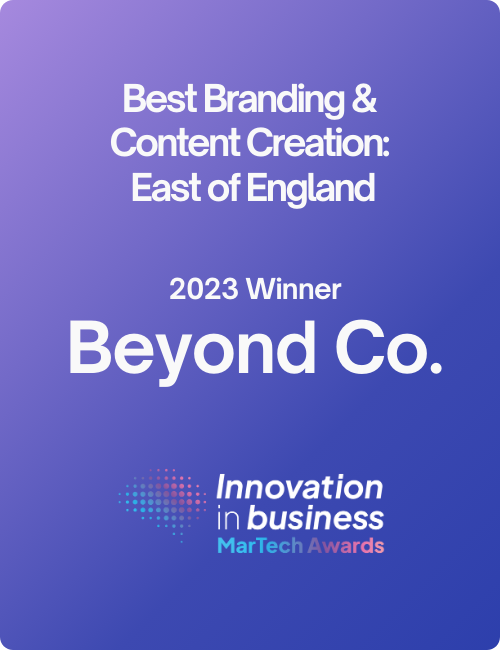 best-branding-and-content-creation-east-of-england-2023-winner-beyond-co-innovation-in-business-martech-awards